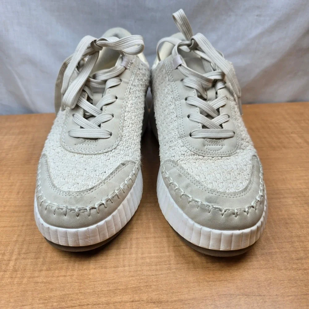 DV By Dolce Vita Fredi Women's 8 Sandstone Knit Cushioned Platform Sneakers